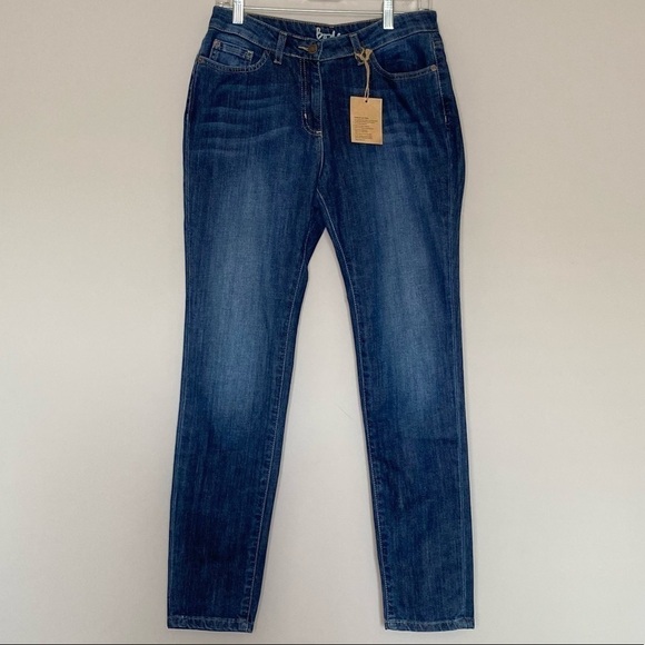 Boden Blue Denim Skinny Ankle Skimmer Mid-Rise Jeans, size 8L - Picture 2 of 15